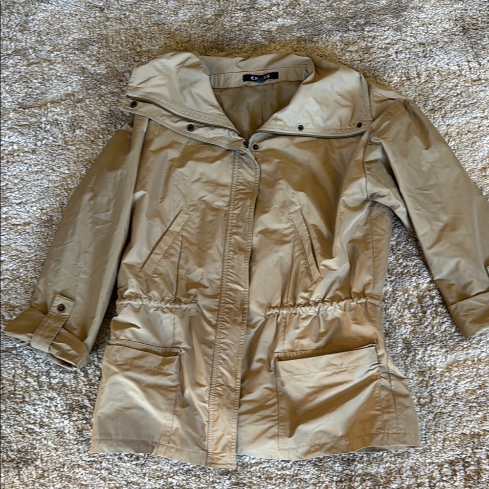 🍍 Chaus Anorak Jacket Size S Cinched Waist Minimalist Utility Field Casual EUC